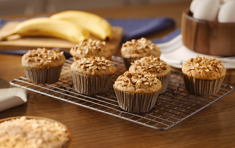 Banana & Almond Muffins