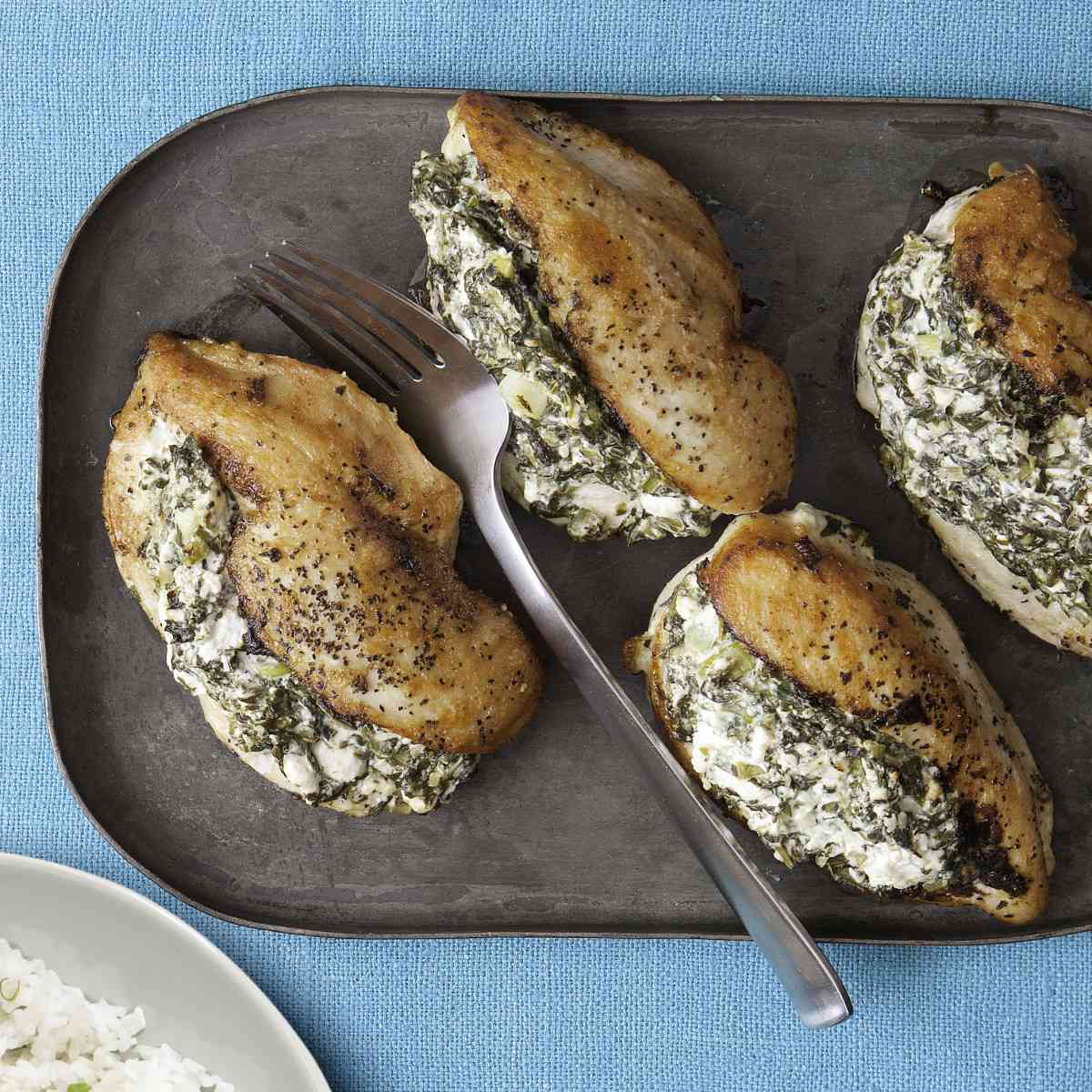 Spinach & Feta Stuffed Chicken Thighs