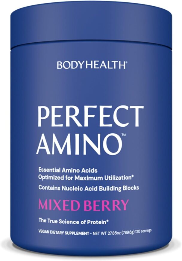 BodyHealth PerfectAmino Powder – BCAA and EAA Powder for Pre and Post Workout